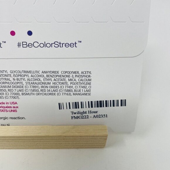 Color Street 100% Nail Polish Strips Twilight Hour Blue Purple Glitter 16 Pieces - Picture 4 of 5